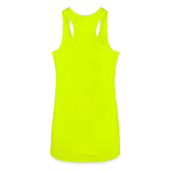 Women’s Performance Racerback Tank Top - neon yellow - Back - AI Model Female 180 light (180cm)