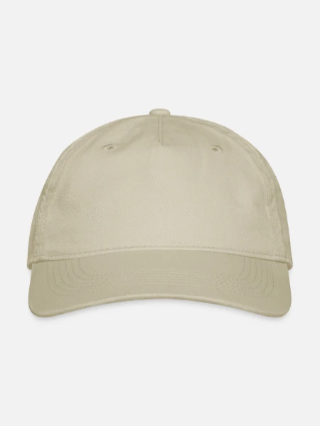 Organic Baseball Cap - khaki - Front