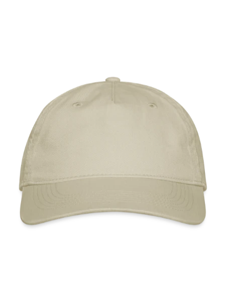 Organic Baseball Cap - khaki - Front