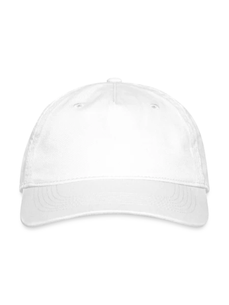 Organic Baseball Cap - white - Front