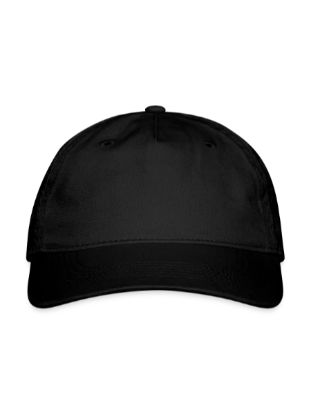 Organic Baseball Cap - black - Front