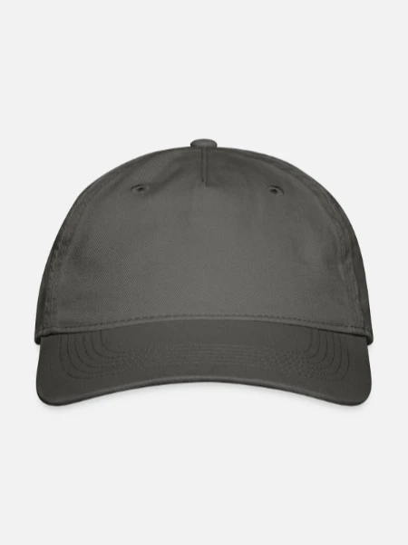 Organic Baseball Cap - charcoal - Front