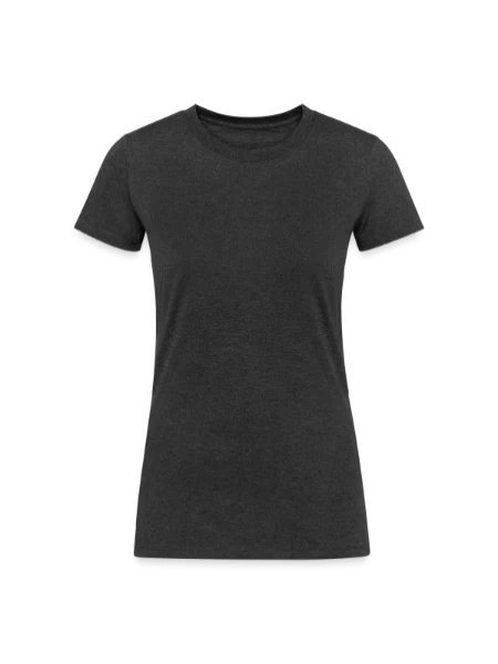Women's Tri-Blend Organic T-Shirt - heather black - Front
