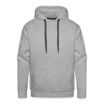 Men's Premium Hoodie - heather grey - Front - Liam (192cm)