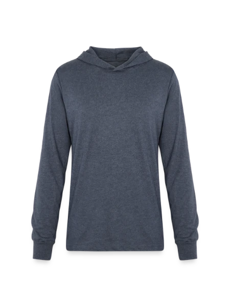 Unisex Long Sleeve Hoodie Shirt - heather navy - Front
