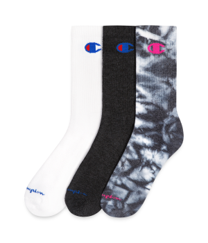 Champion Tie Dye Crew Socks Size 5-9 3 Pack 