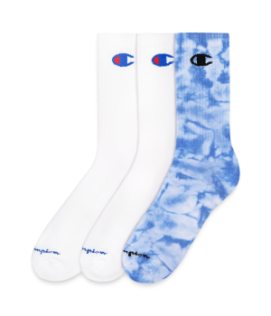 Champion Tie Dye Crew Socks Size 6-12 3 Pack