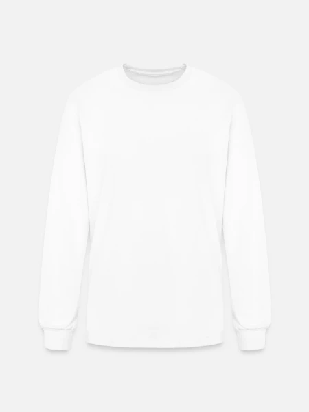 Men's Long Sleeve T-Shirt - white - Front