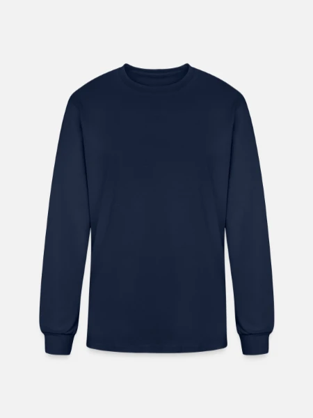 Men's Long Sleeve T-Shirt - navy - Front