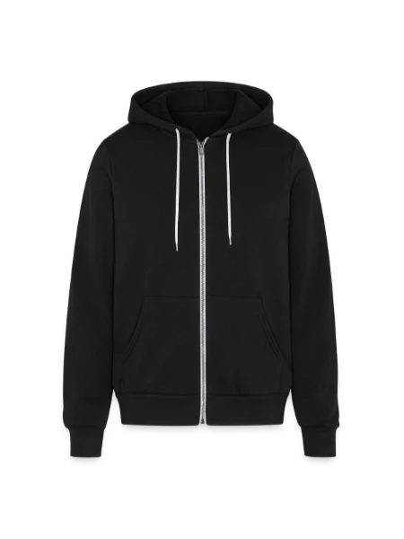 Unisex Full Zip Hoodie - black - Front
