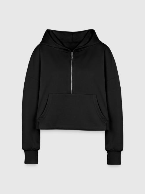 Women's Half Zip Cropped Hoodie