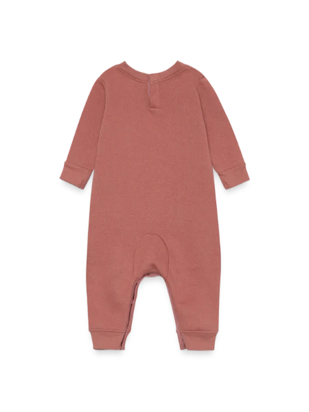 Baby Fleece One Piece - mauve - Back
