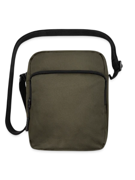 Upright Crossbody Bag - olive - Front