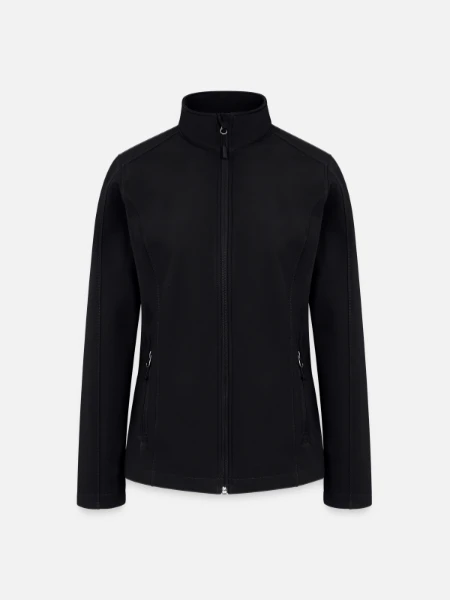 Women’s Soft Shell Jacket - black - Front