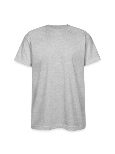 Bayside Unisex Heavyweight USA Made T-Shirt - heather gray - Front