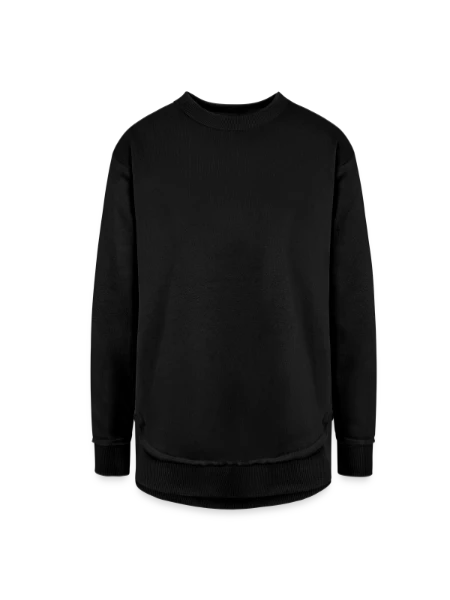 Women's Weekend Tunic Fleece Sweatshirt - black - Front