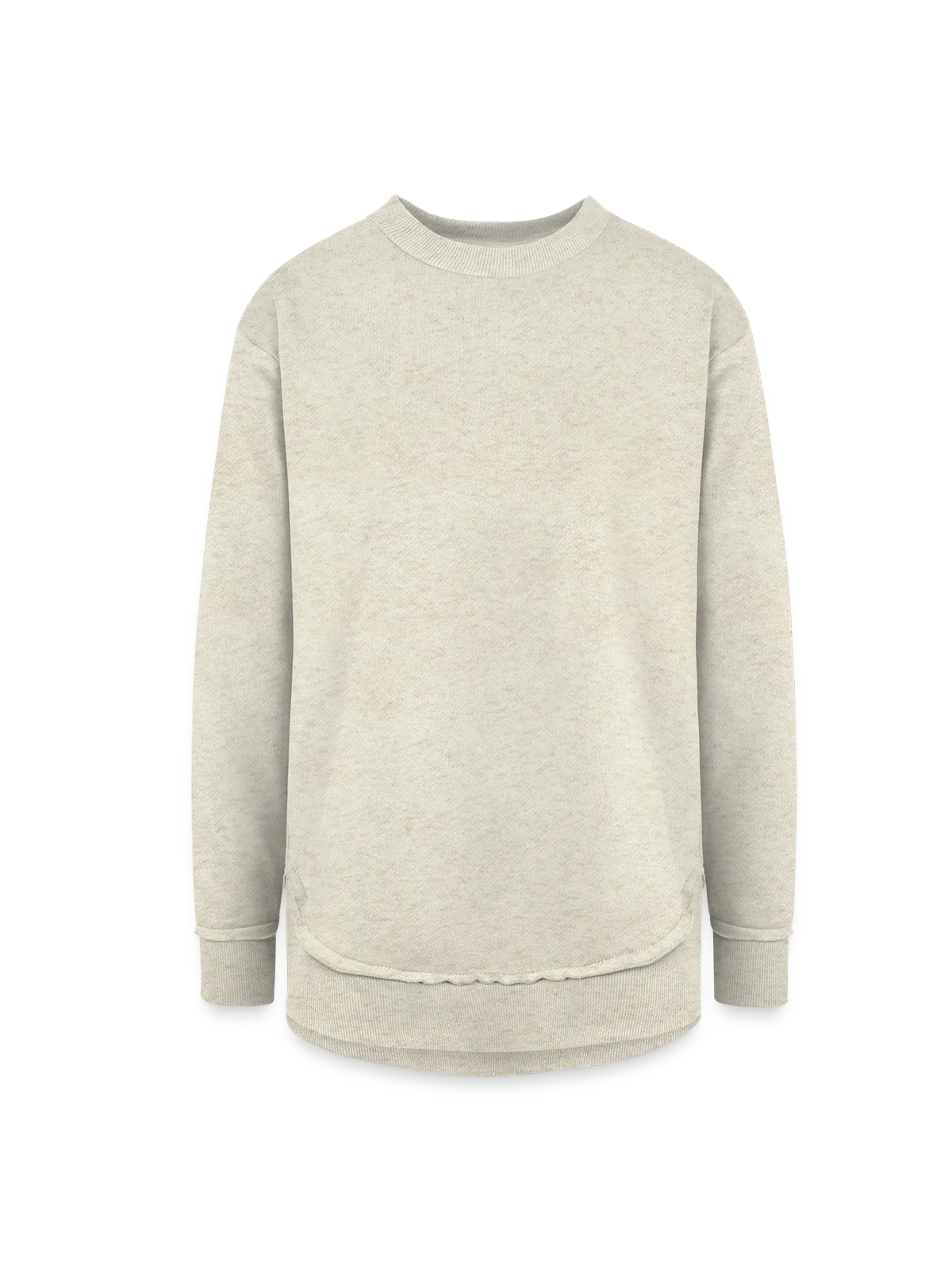 Women's Weekend Tunic Fleece Sweatshirt - heather oatmeal - Front