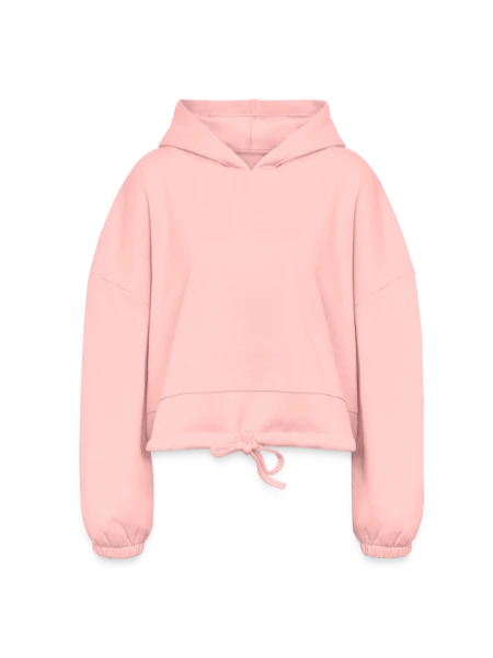 Women’s Cropped Hoodie - light pink - Front