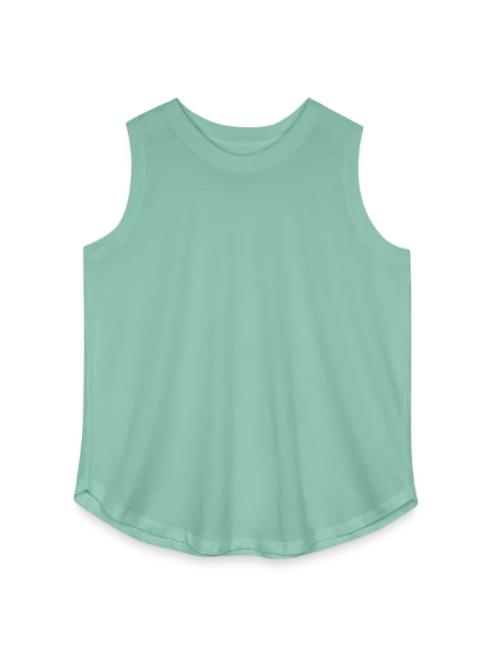 Camisole décontractée grande taille pour femmes - bleu océan - Devant
