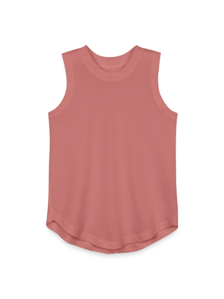 Youth Girls Relaxed Tank Top - mauve - Front