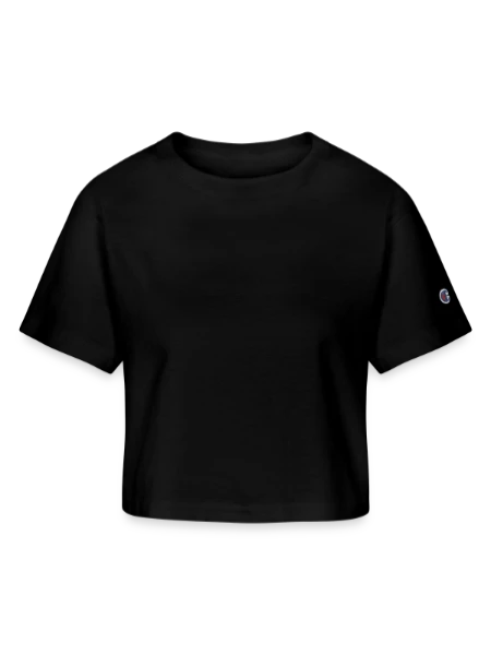 Champion Women’s Cropped T-Shirt - black - Front