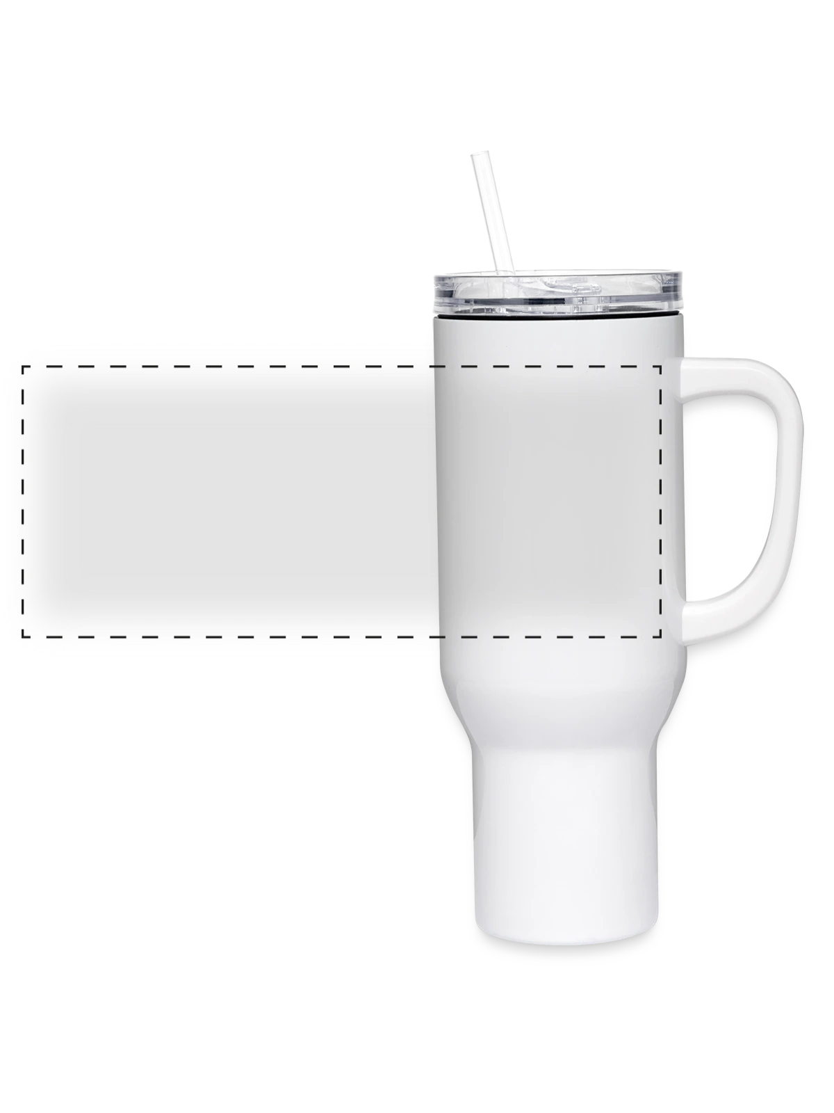 40 oz Travel Tumbler - white - Front