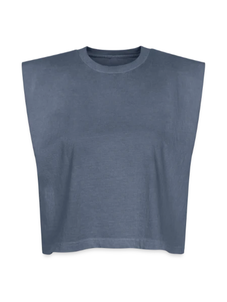 Washed Women´s Muscle Tank Top - faded navy - Front