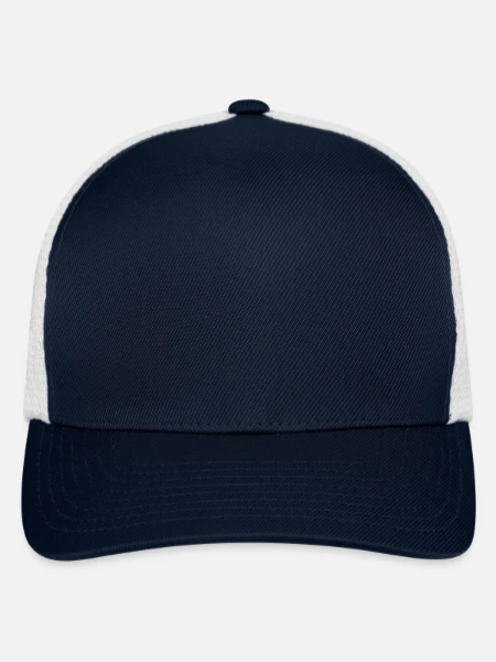Flexfit Fitted Baseball Cap - navy/white - Front