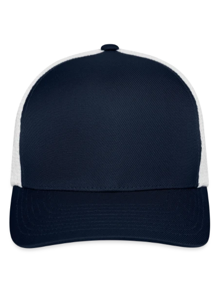 Casquette de baseball ajustée Flexfit - bleu marine/blanc - Devant