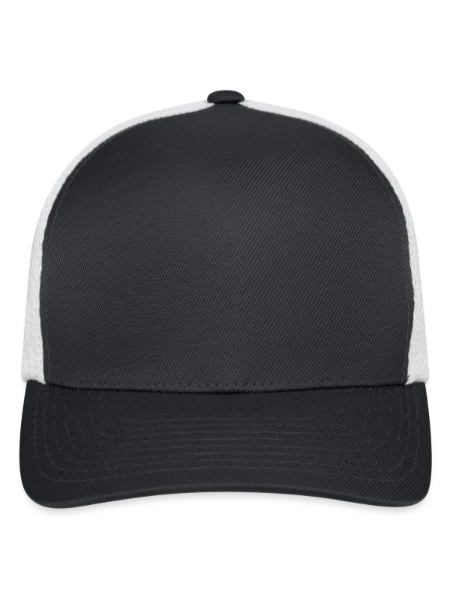 Flexfit Fitted Baseball Cap - dark gray/white - Front