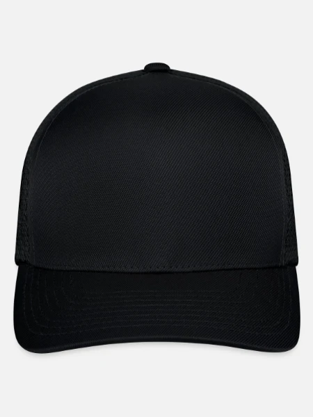 Flexfit Fitted Baseball Cap - black - Front