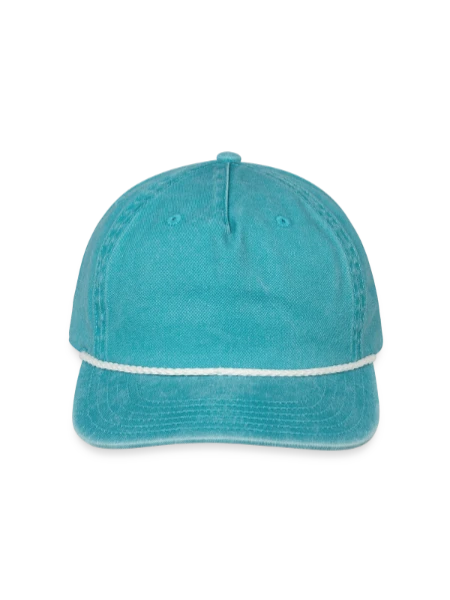 Vintage Washed Rope Cap - faded turquoise - Front