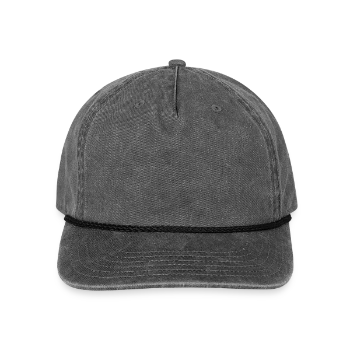Vintage Washed Rope Cap - washed black - Front
