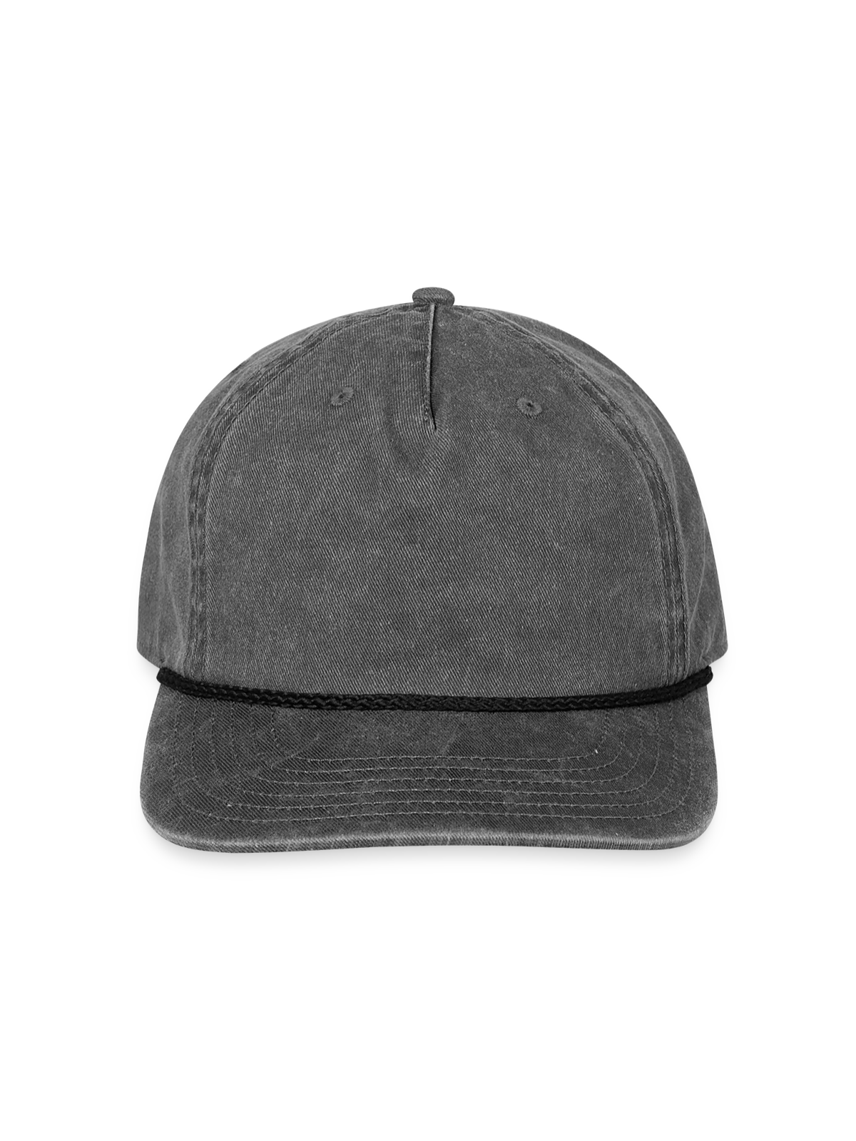 Vintage Washed Rope Cap - washed black - Front