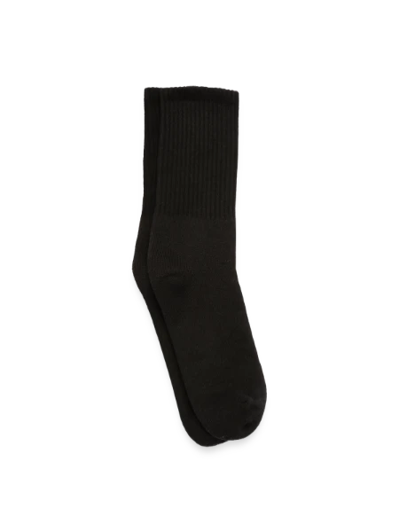 Embroidered Tennis Socks made in the US - black - Right