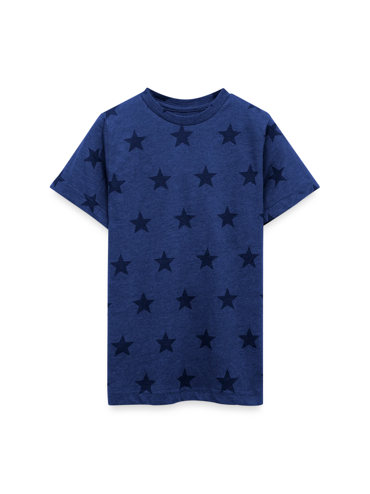 Kid's 5 Star Print T-Shirt - royal star - Front