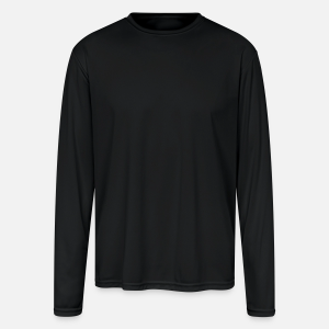 Men's Moisture Wicking Performance Long Sleeve T-Shirt-black