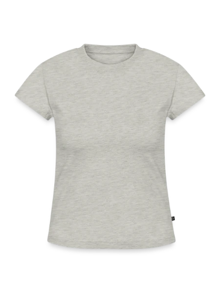 Slim Fit Women's Organic T-Shirt - heather grey - Front