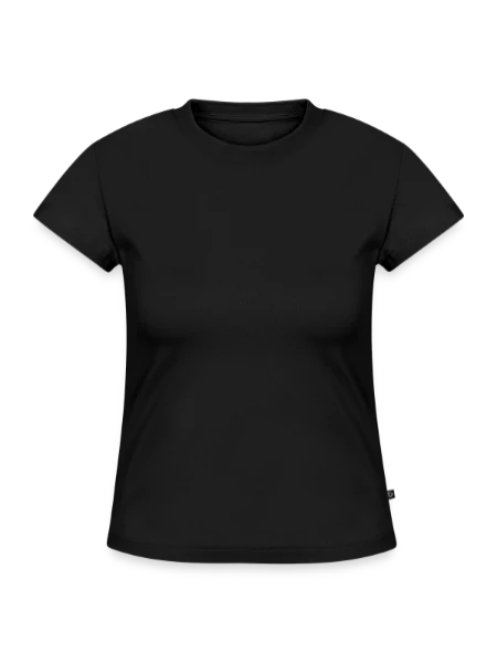 Slim Fit Women's Organic T-Shirt - black - Front