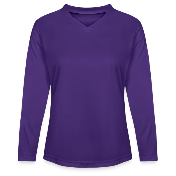 Ladies' Zone Performance Long-Sleeve T-Shirt - purple - Front
