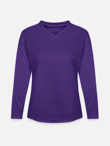 Ladies' Zone Performance Long-Sleeve T-Shirt - purple - Front