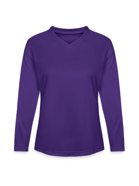 Ladies' Zone Performance Long-Sleeve T-Shirt - purple - Front