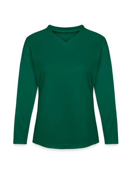 Ladies' Zone Performance Long-Sleeve T-Shirt - forest green - Front