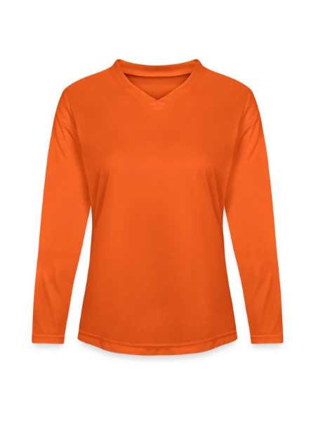 Ladies' Zone Performance Long-Sleeve T-Shirt - orange - Front