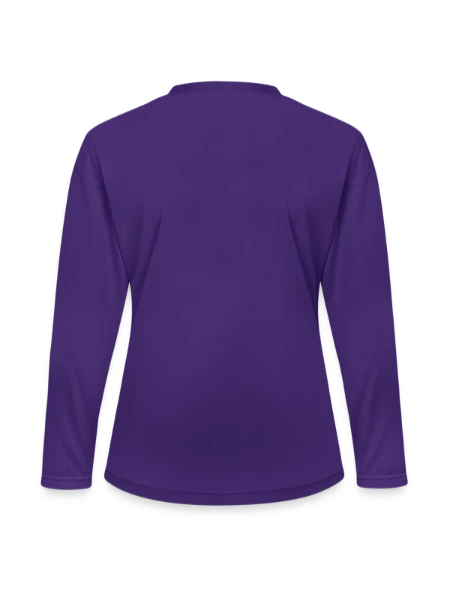 Ladies' Zone Performance Long-Sleeve T-Shirt - purple - Back