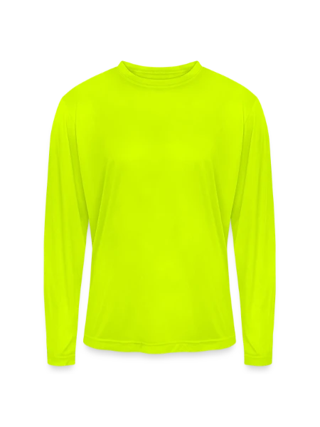 Men's Zone Performance Long-Sleeve T-Shirt - safety yellow - Front