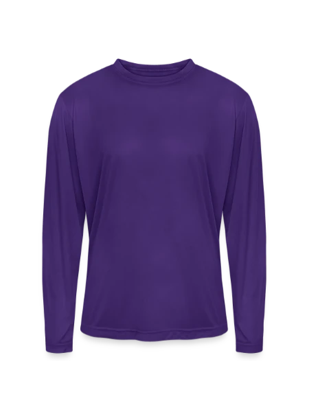 Men's Zone Performance Long-Sleeve T-Shirt - purple - Front