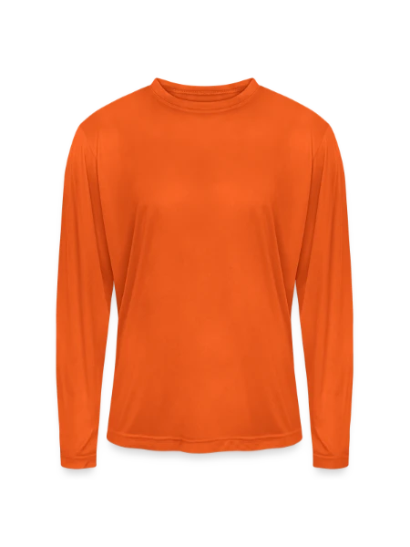 Men's Zone Performance Long-Sleeve T-Shirt - orange - Front