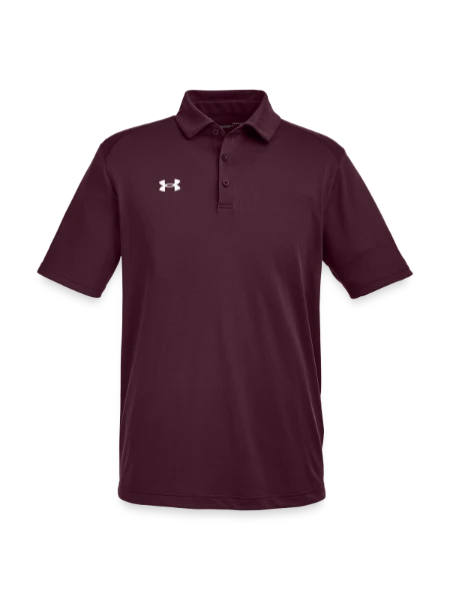 Under Armour Men's Tech Polo - maroon/white - Front