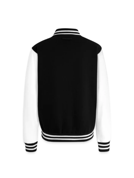 Unisex College Sweat Jacket - black/white - Back